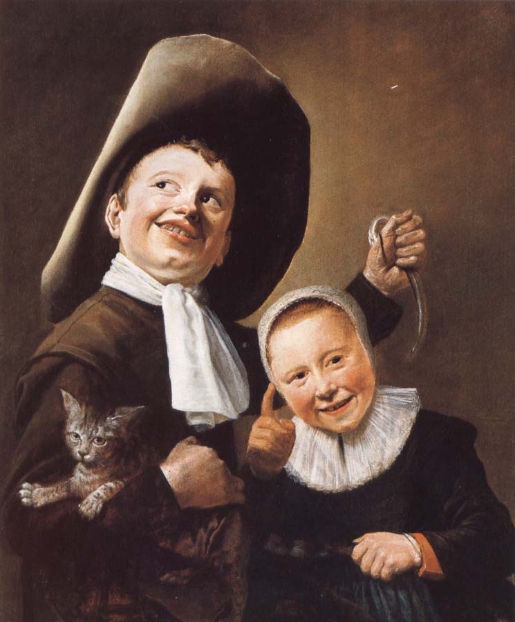 Judith leyster A Boy and a Girl with a Cat and an Eel